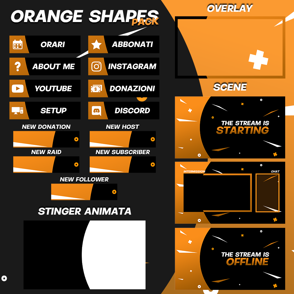 Orange Shapes - Full Pack