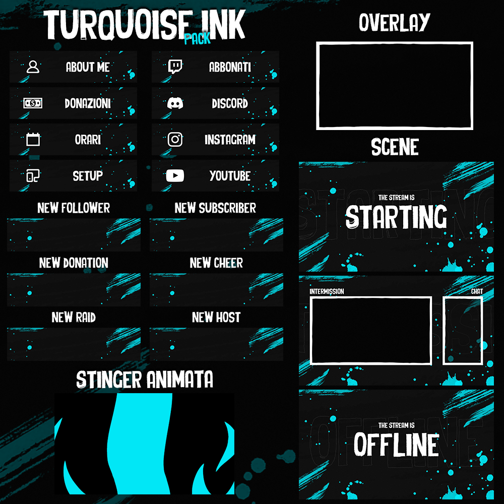 Turquoise Ink  - Full Pack