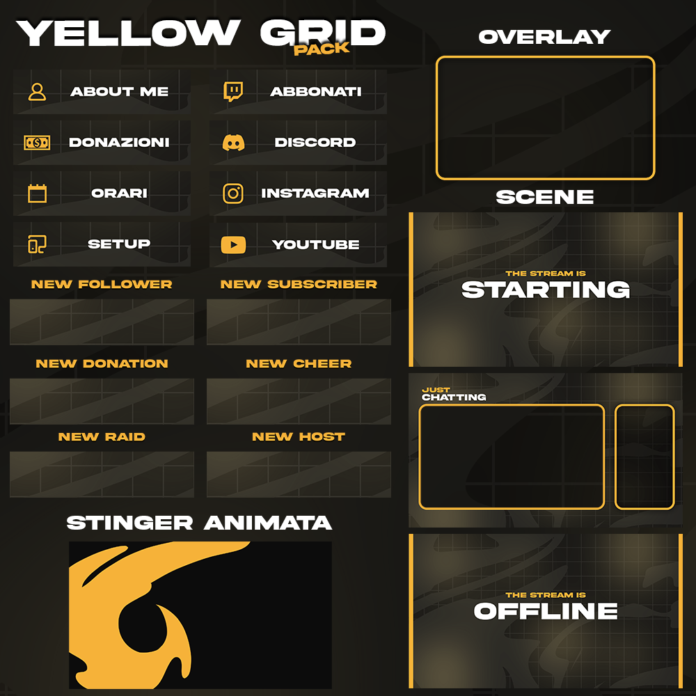 Yellow Grid - Full Pack